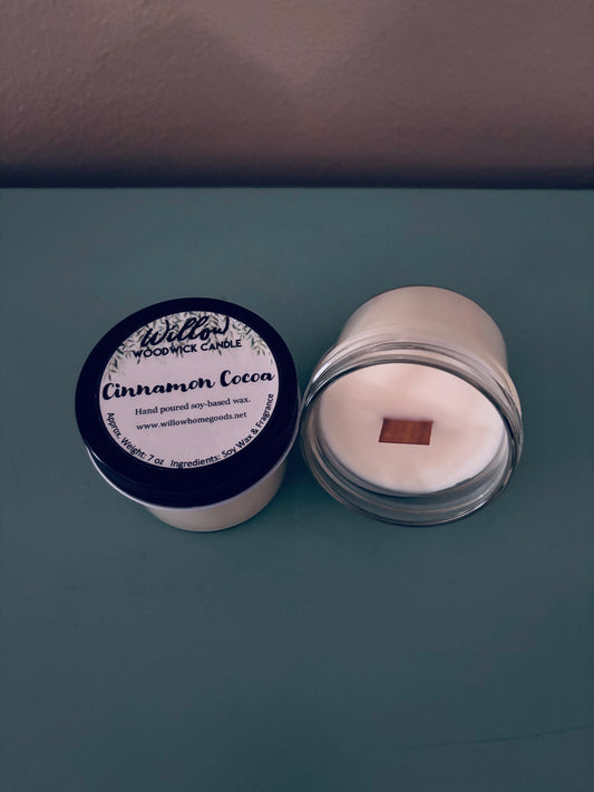 7oz Cinnamon Cocoa Woodwick Candle