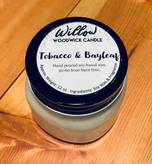 Tobacco & Bayleaf Woodwick Candle