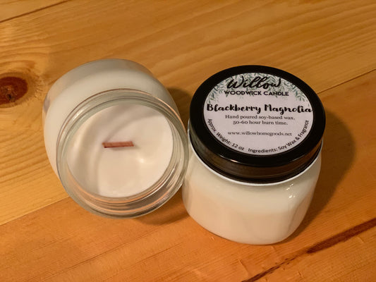 Blackberry Magnolia Woodwick Candle