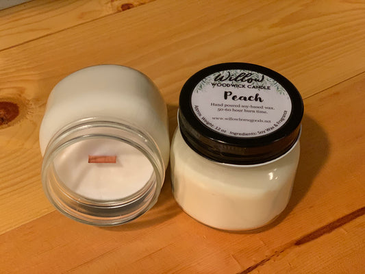 Peach Woodwick Candle
