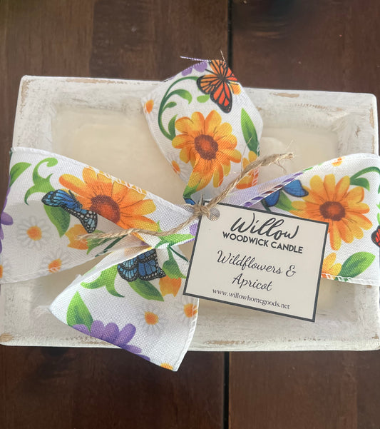 Wildflowers & Apricot Rectangle Dough Mold